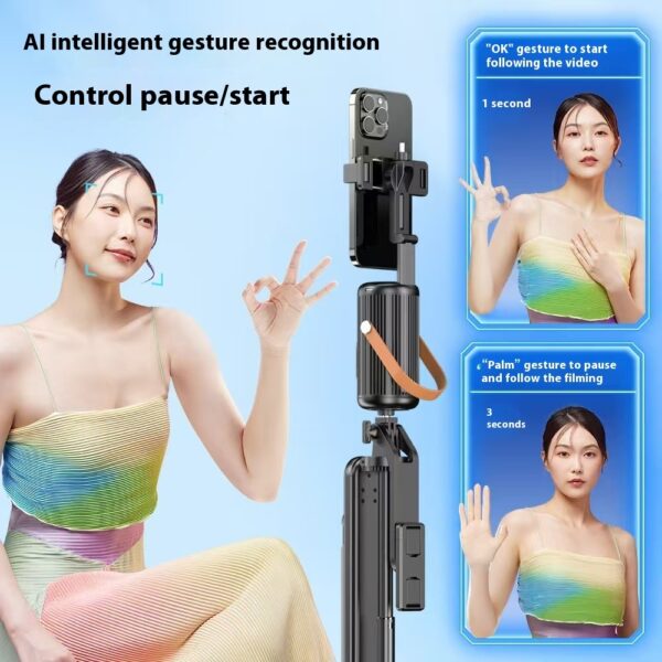 Smart AI Face Recognition Mobile Live Streaming Bluetooth Selfie Holder - Image 6
