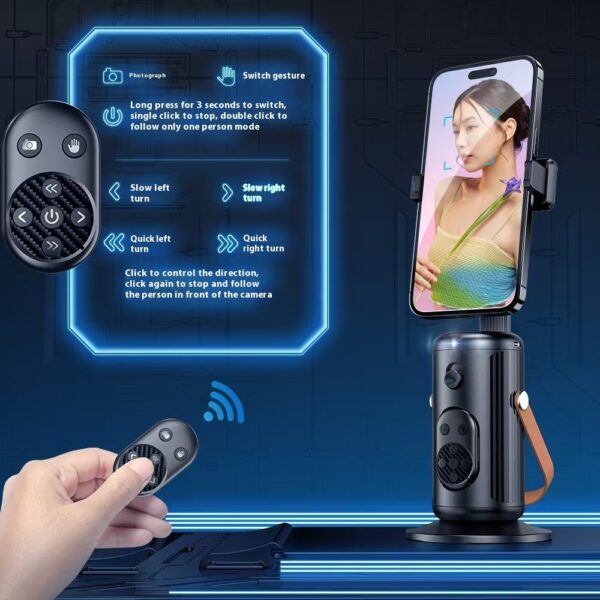 Smart AI Face Recognition Mobile Live Streaming Bluetooth Selfie Holder - Image 7