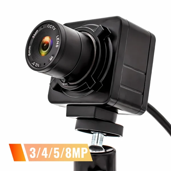 WGWK 4K 8MP Surveillance IP Camera Onvif Fixed Focus Lens POE48V Digital Live Stream MINI Metal Box Security Industrial Webcam