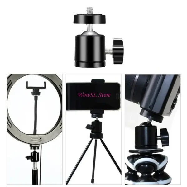 Robusts Metal 360 Degree Camera Mount Round Head Design For Landscape Photography And Live Streaming Equipment Mount HX5E