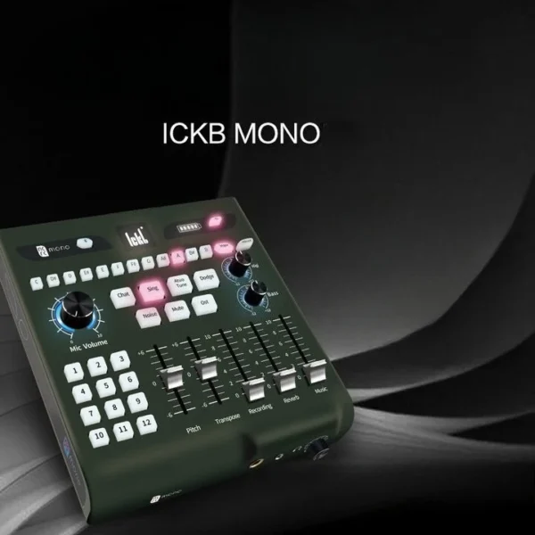 ICKB MONO Mobile Phone Computer Sound Card Indoor and Outdoor Live Streaming karaoke Recording Audio Works Standard Equipment - Image 2