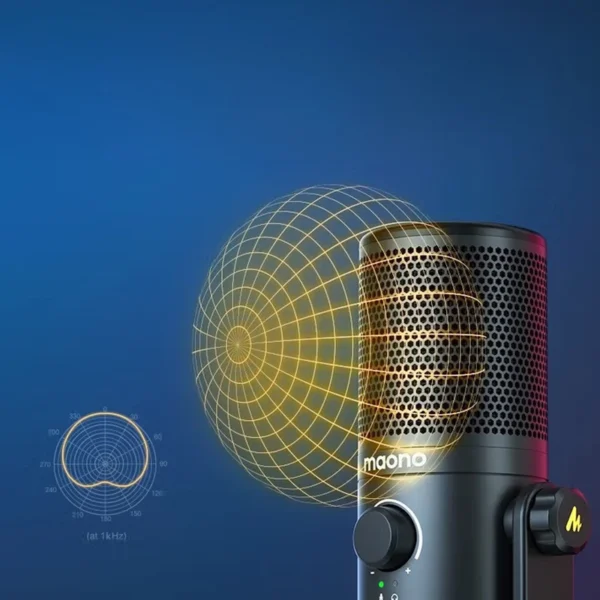 Manon DM 30RGB Microphone Desktop Gaming Voice Recording Box Live Streaming Device Noise Reduction USB Receiver Flash Microphone - Image 4